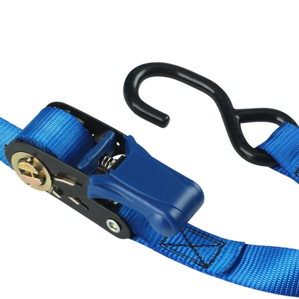 Sangles Robustes 5m x 35mm Master Lock Bleues avec Cliquet de Serrage