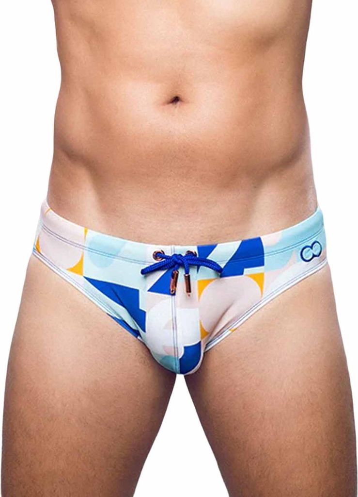 2Eros Print Swim Briefs V10 Insignia Turquoise S