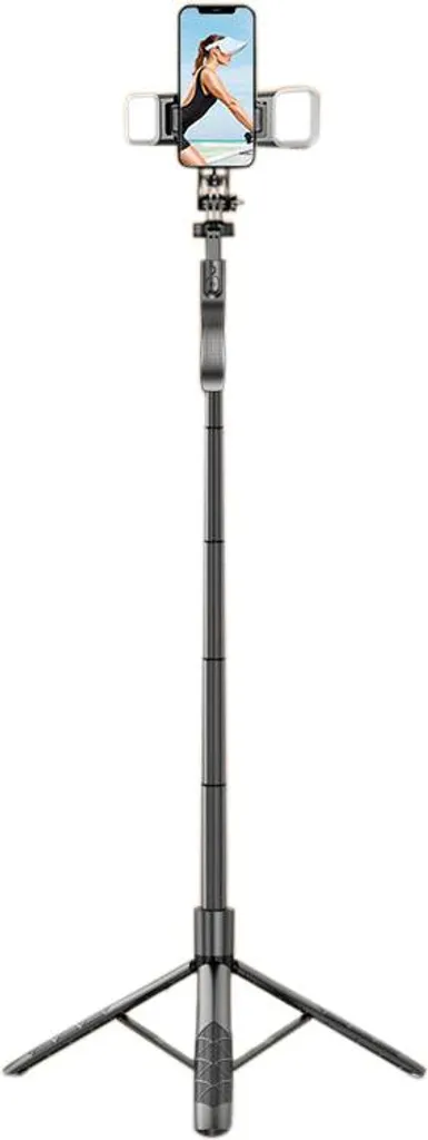Trépied selfie Bluetooth L16D avec double éclairage LED et rotule 360