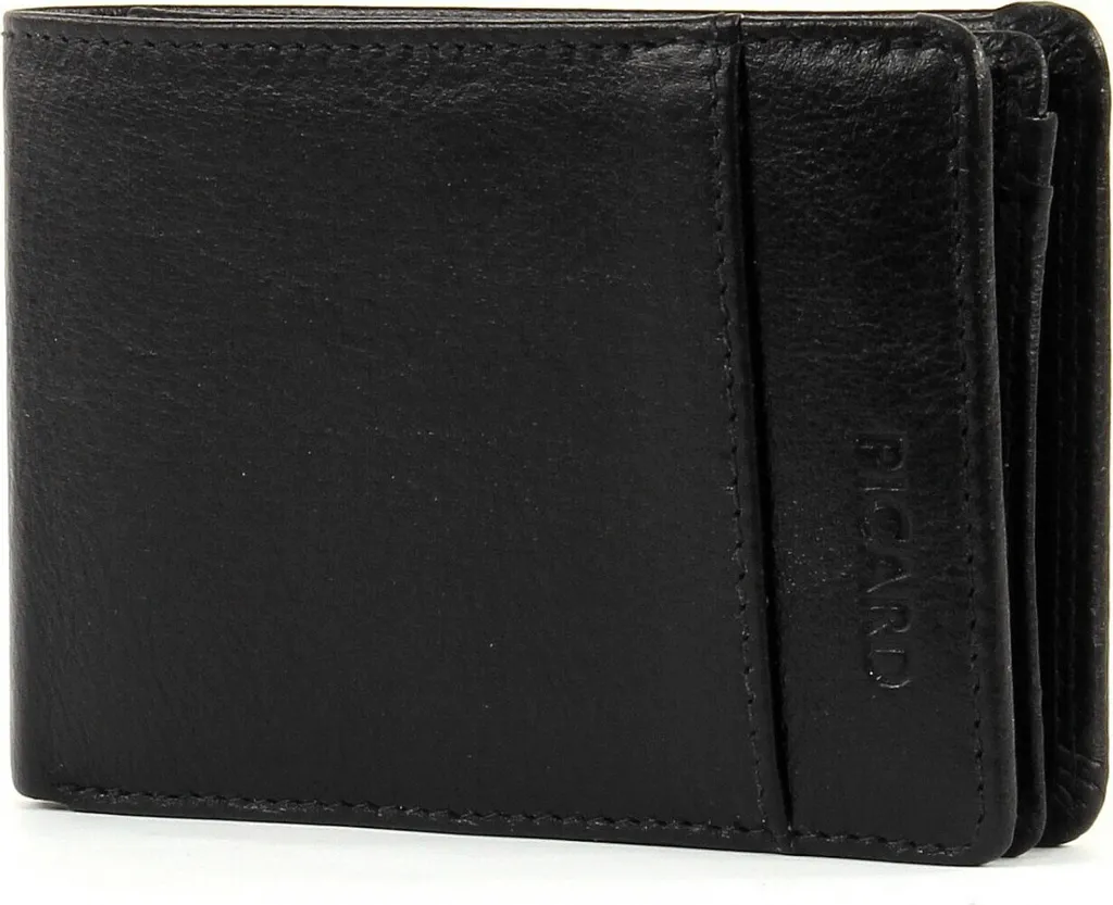 Petit Portefeuille Picard Buddy en Cuir Noir : Porte-monnaie Compact