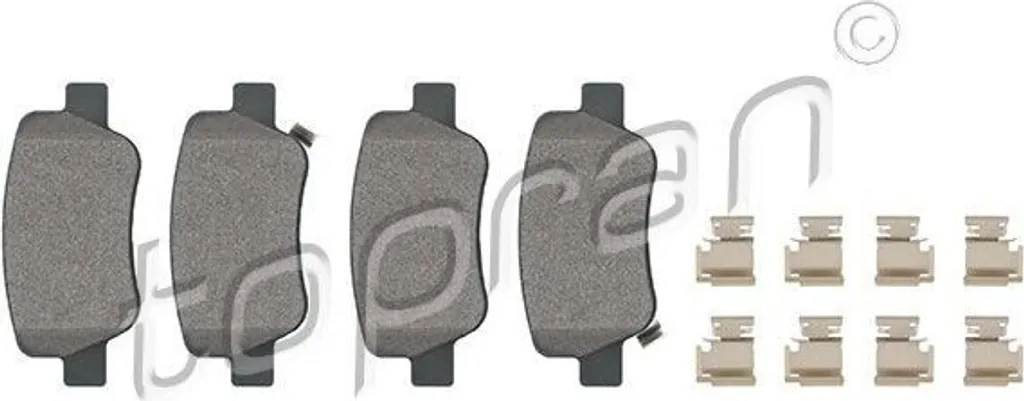 Plaquettes de frein arrière TOPRAN 624 517 pour Toyota Avensis T27 OE