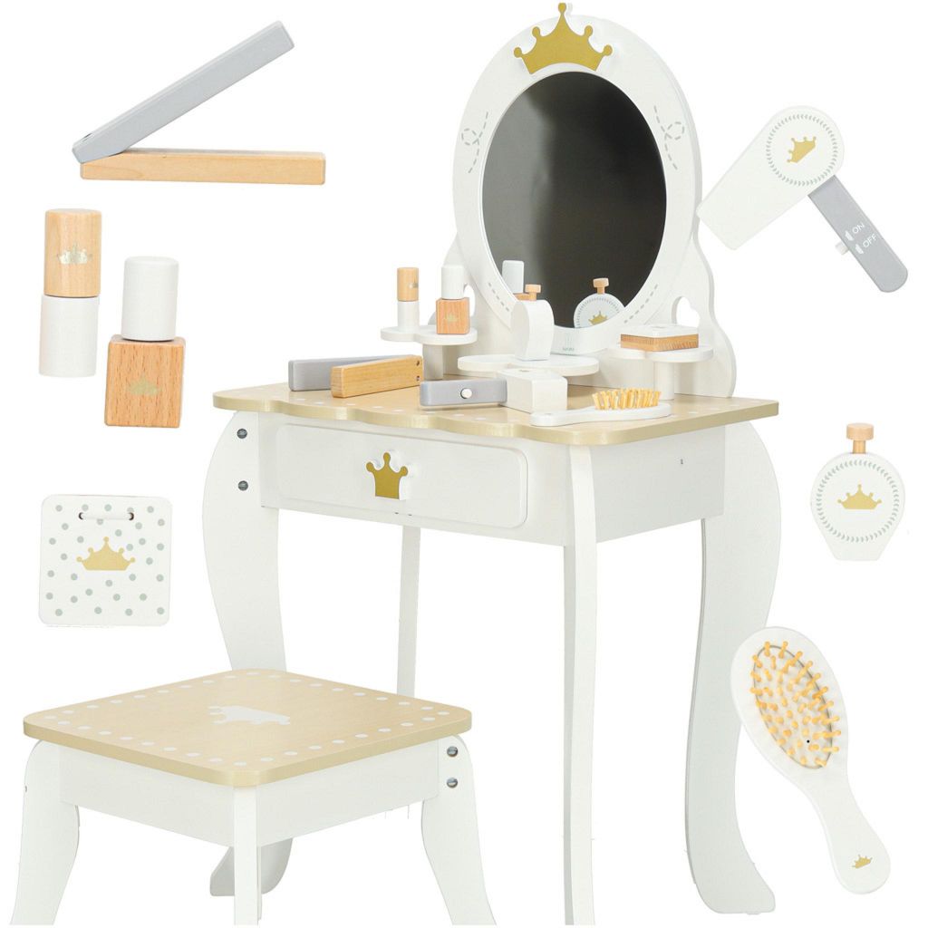 Toilette per bambini in legno con accessori bianca Immagine del prodotto 