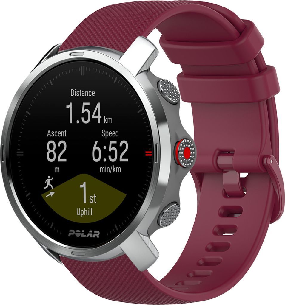 Strap-it Polar Grit X Silikonarmband (Dunkelrot)