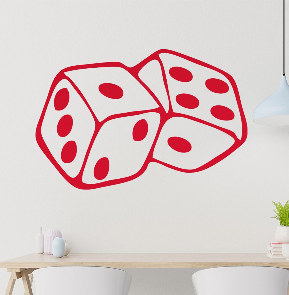 Würfel Wandtattoo in 6 Größen - Wandaufkleber Wall Sticker - Dekoration, Küche, Wohnzimmer, Schlafzimmer, Badezimmer
