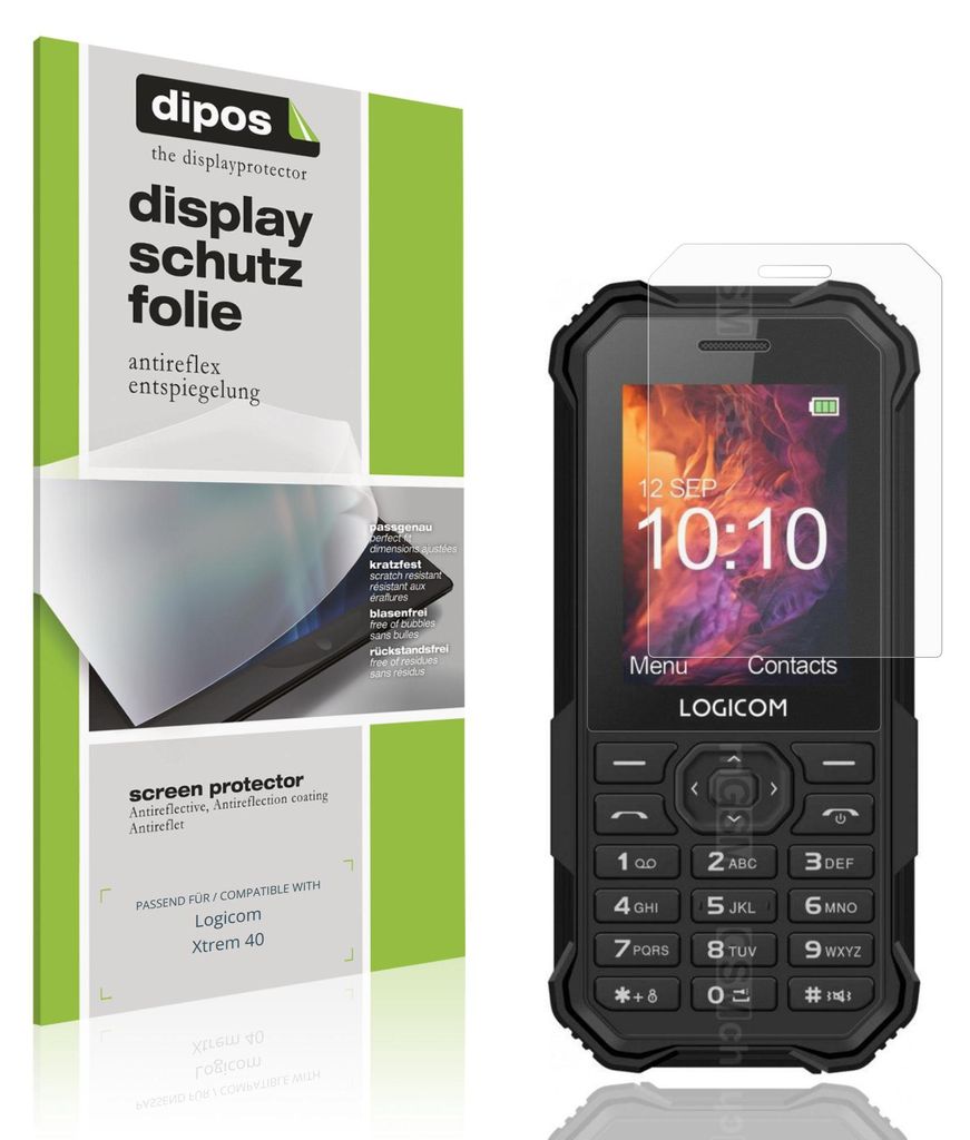 4x Schutzfolie für Logicom Xtrem 40 matt Displayschutzfolie Folie Display Schutz dipos