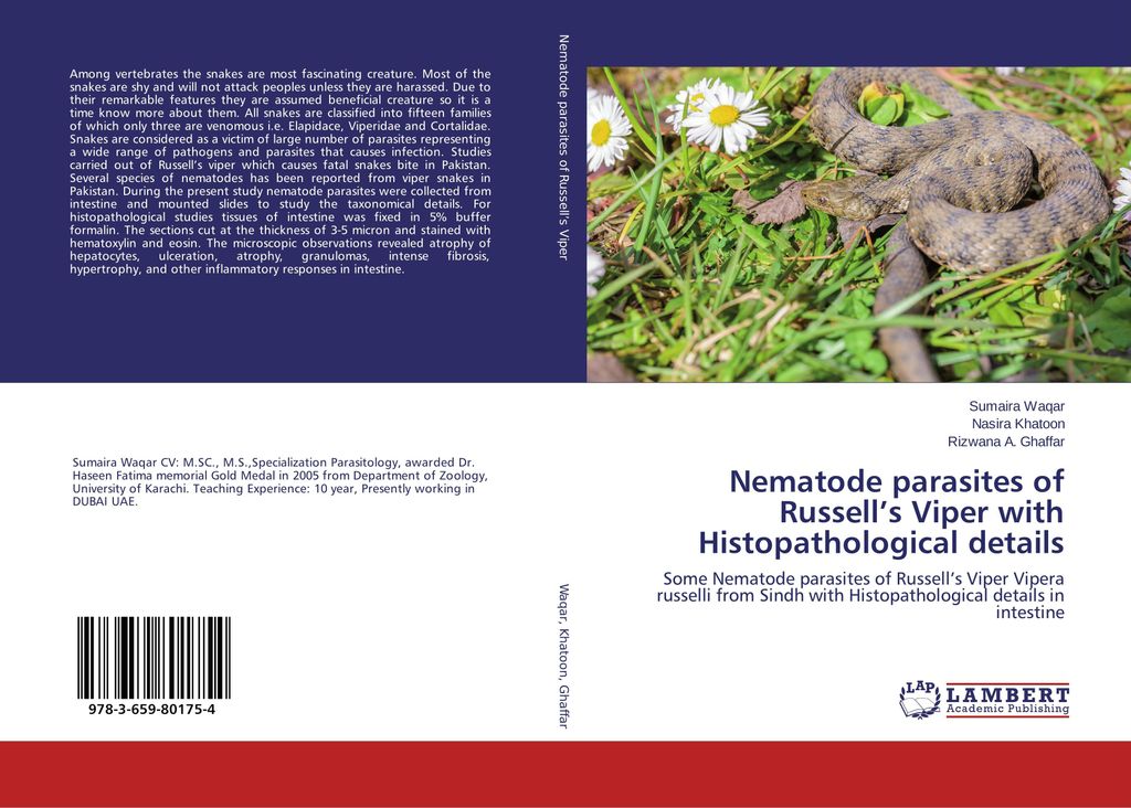 Nematode parasites of Russell's Viper with Histopathological details