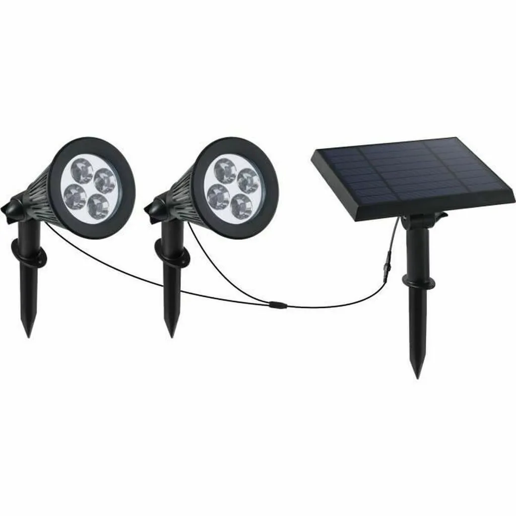 Spot solaire de jardin Family Spiky 2 en 1 avec piquet de fixation noir