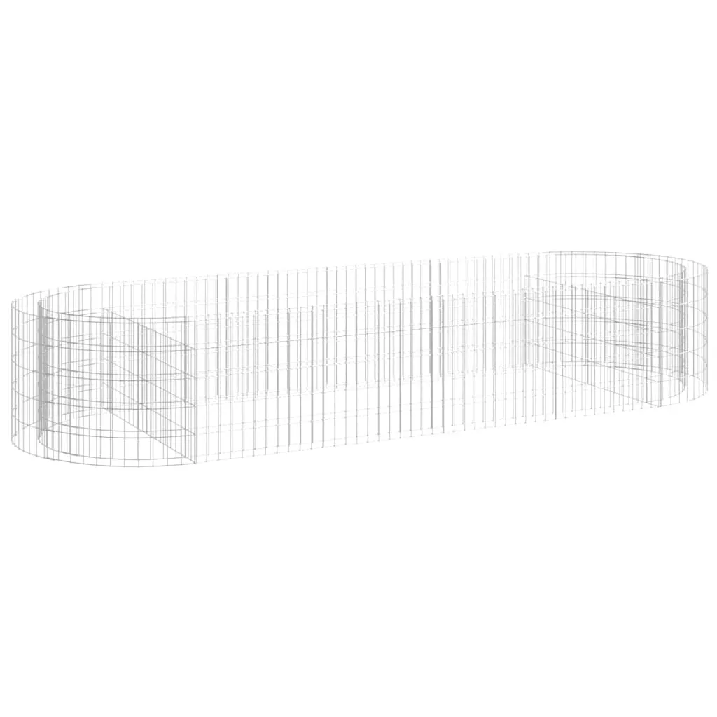 Bac à fleurs gabion anti-corrosion 300x100x50 cm en maille d'acier