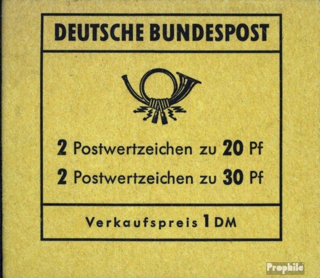 Briefmarken BRD (BR.Deutschland) 1968 Mi MH14a (kompl.Ausg.) postfrisch Brandenburger Tor