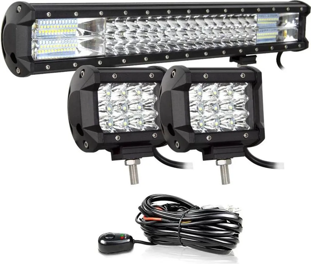 Barre lumineuse LED 20 pouces 2x36W étanche pour quad et 4x4
