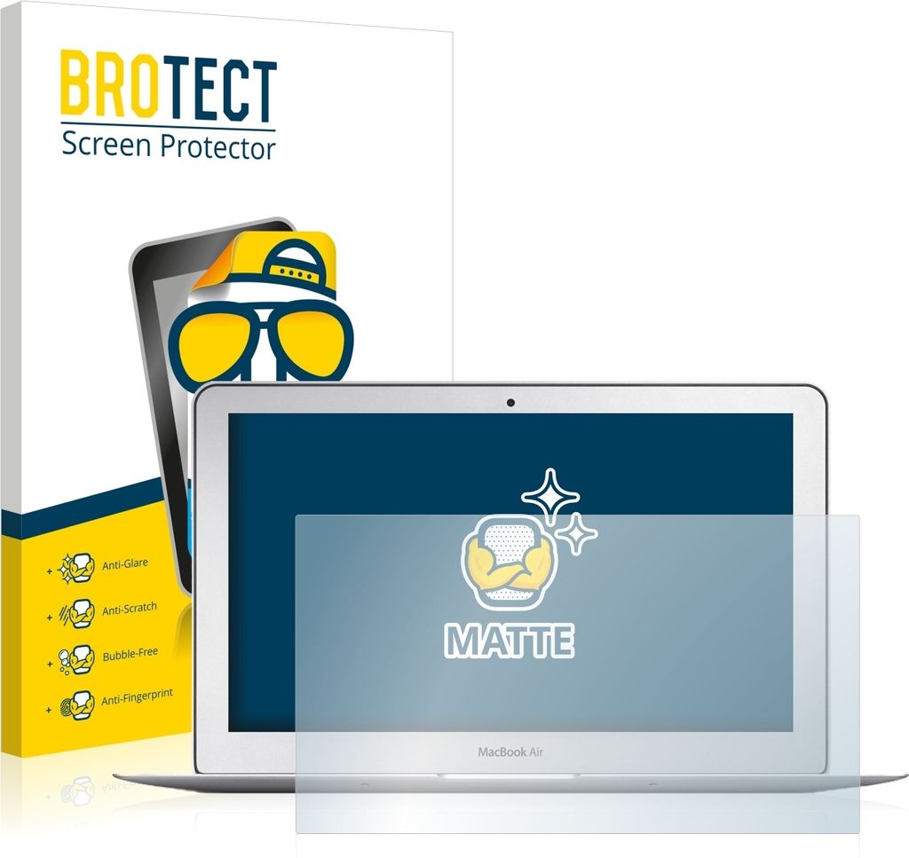 2x BROTECT Schutzfolie für Apple MacBook Air 11" (Anfang 2014) Displayschutz Displayschutzfolie Folie Matt Entspiegelungsfolie