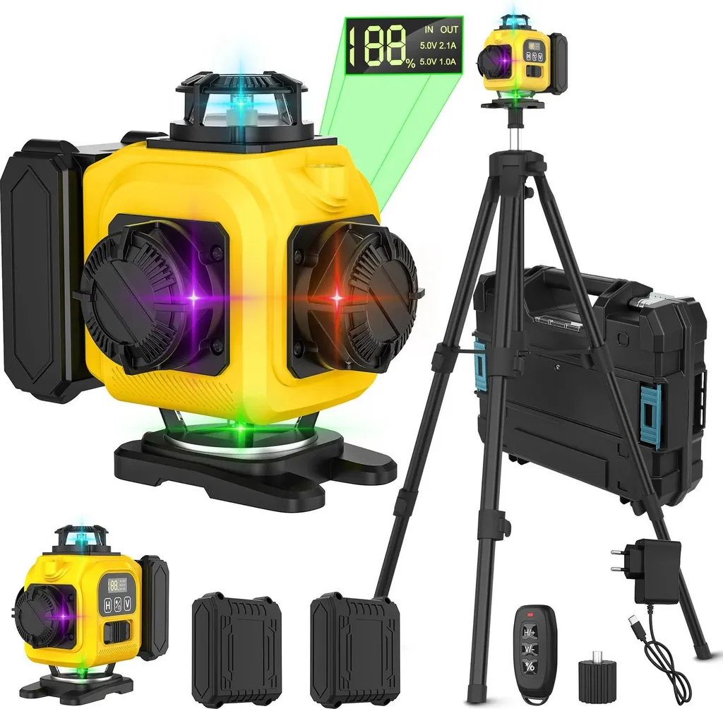 Niveau laser 16 lignes type A avec nivellement automatique pour chantier