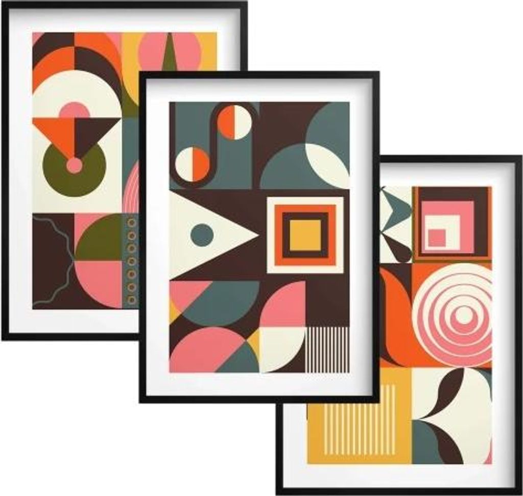 Wandposter mit Rahmen Moderne Wandbilder Geometrie Abstraktion