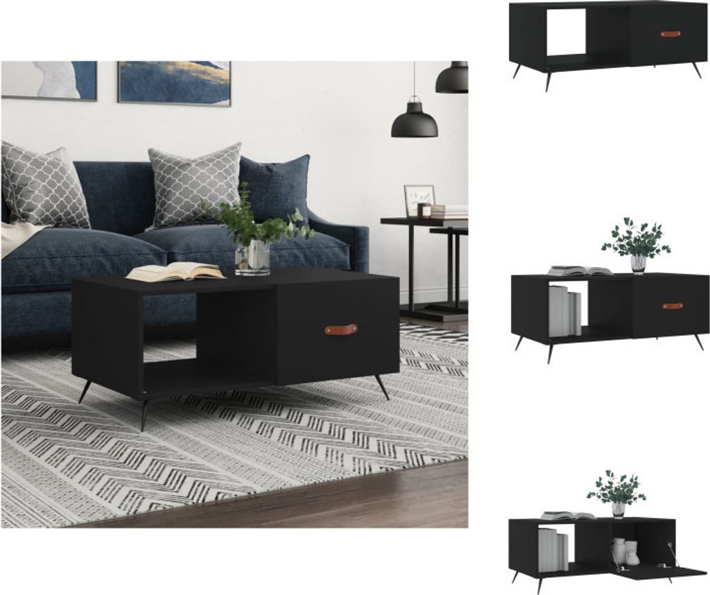 vidaXL Couchtisch Schwarz 90x50x40 cm Holzwerkstoff -  Produktbild 