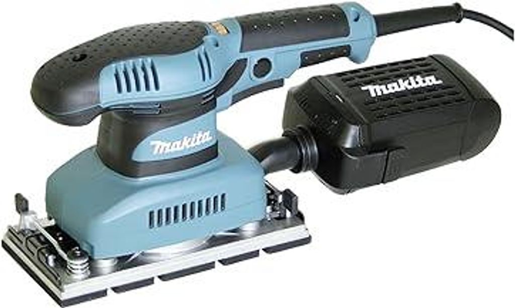 Makita Werkzeug GmbH BO3711J Schwingschleifer 190 W im Makpac, Schwarz, Blau, (L x B x H) 253 x 92 x 154 mm