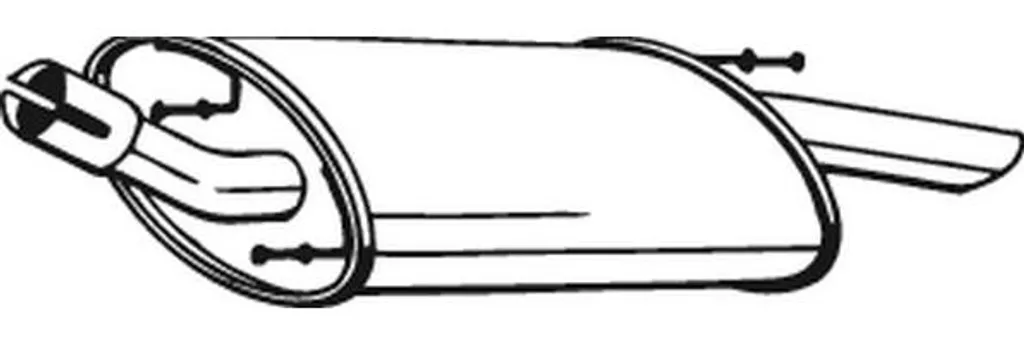 Pot d'échappement arrière BOSAL 154-153 pour Ford Fiesta OE 1459742