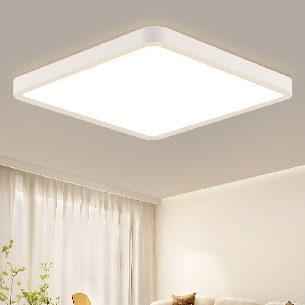 Plafonnier LED ZMH blanc  plat 23 W blanc chaud 23 cm Image du produit 