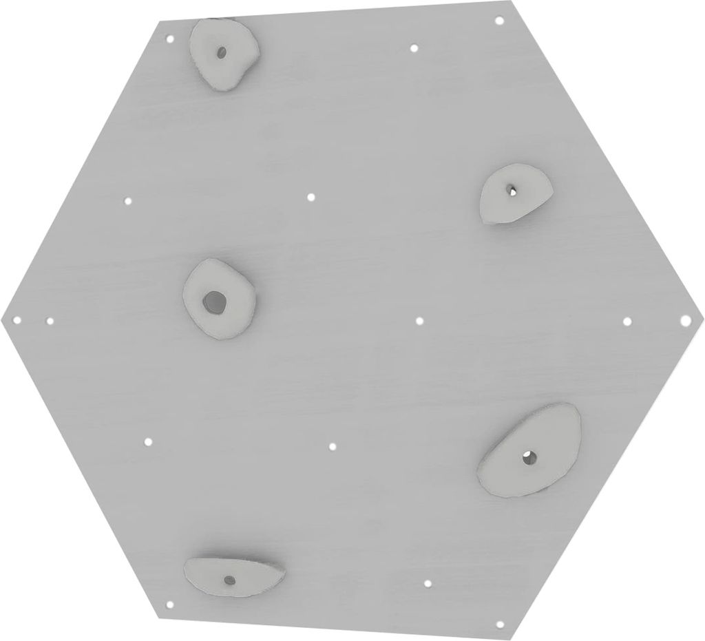 Kletterwand-Set Grau für Kinder & Erwachsene