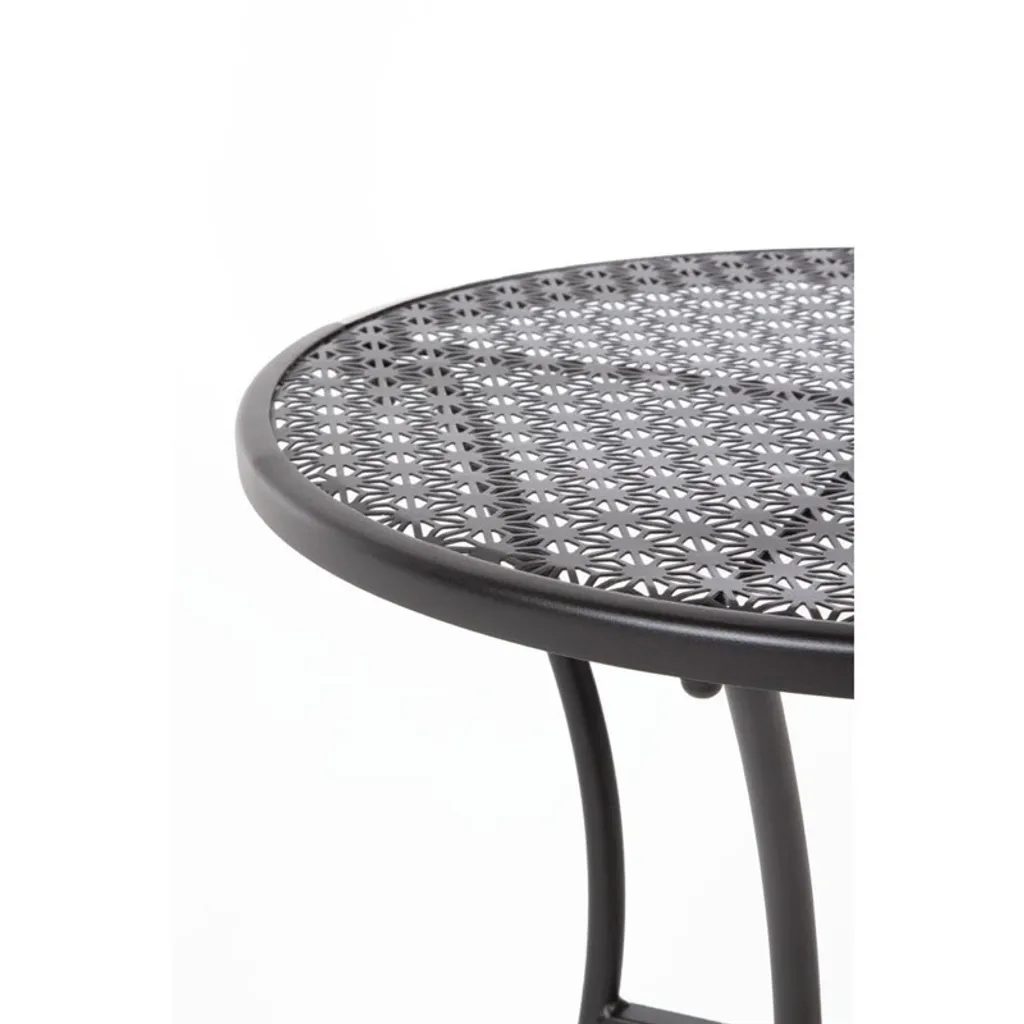 Table de terrasse ronde Bolero 600 mm noir acier pour balcon et bistrot - 5