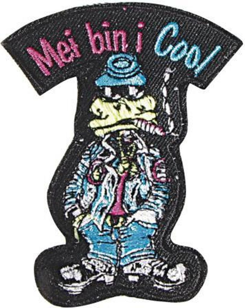 Aufnäher - Mei bin i Cool - 04964 - Gr. ca. 7 x 8 cm - Patches Stick Applikation