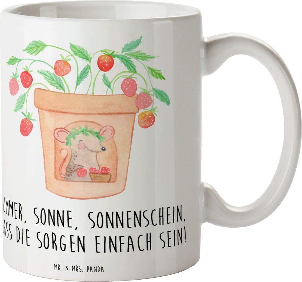 Mr. & Mrs. Panda Kaffeebecher Sommerfreude - Weiß - Produktbild 