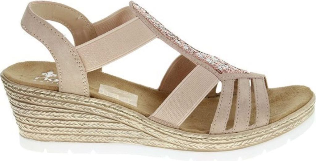 Rieker 61913-31 Schuhe Damen Sandaletten Keil Sandalen , Produktbild 