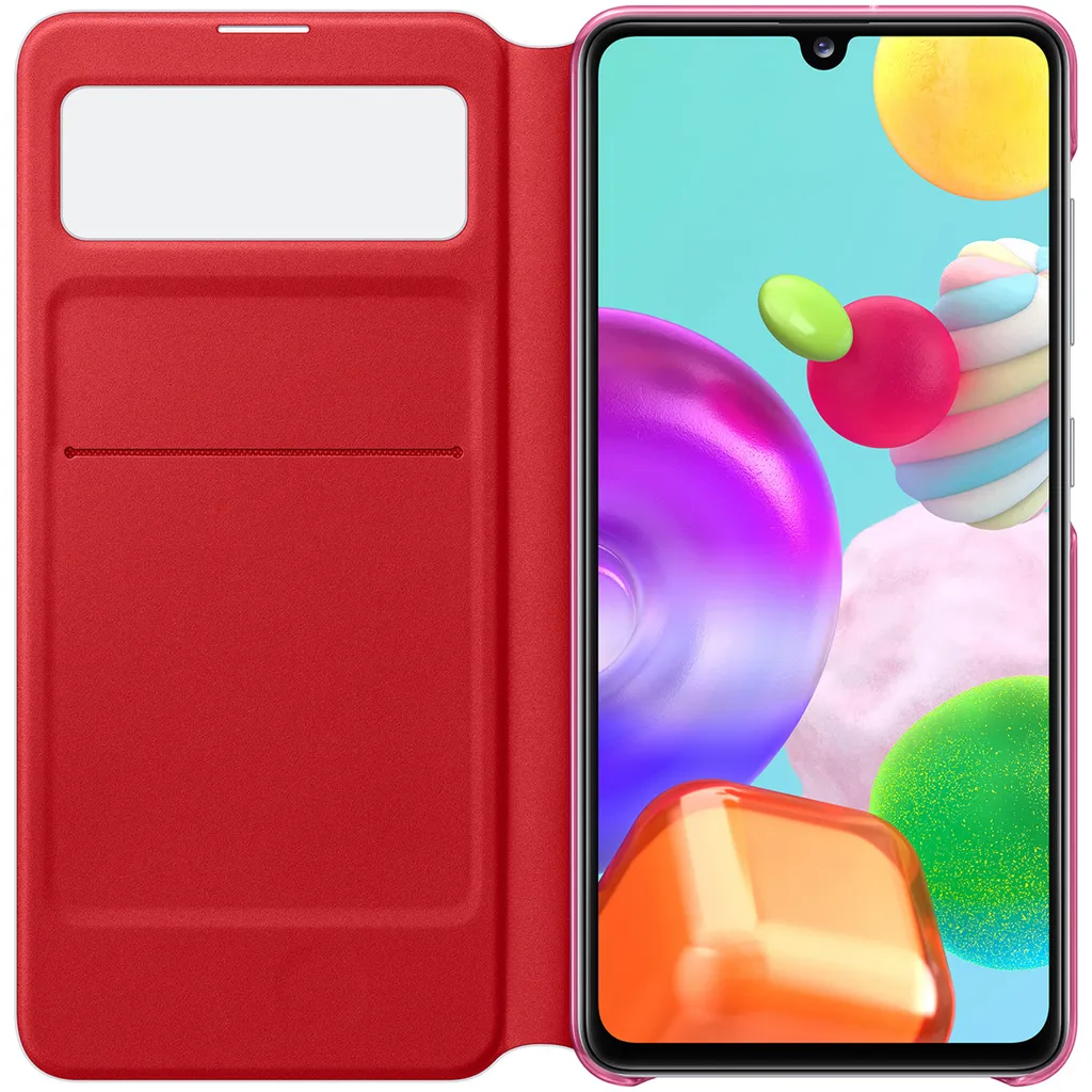 Protection Intégrale Samsung Galaxy A41 Étui S View Wallet Blanc Pratique