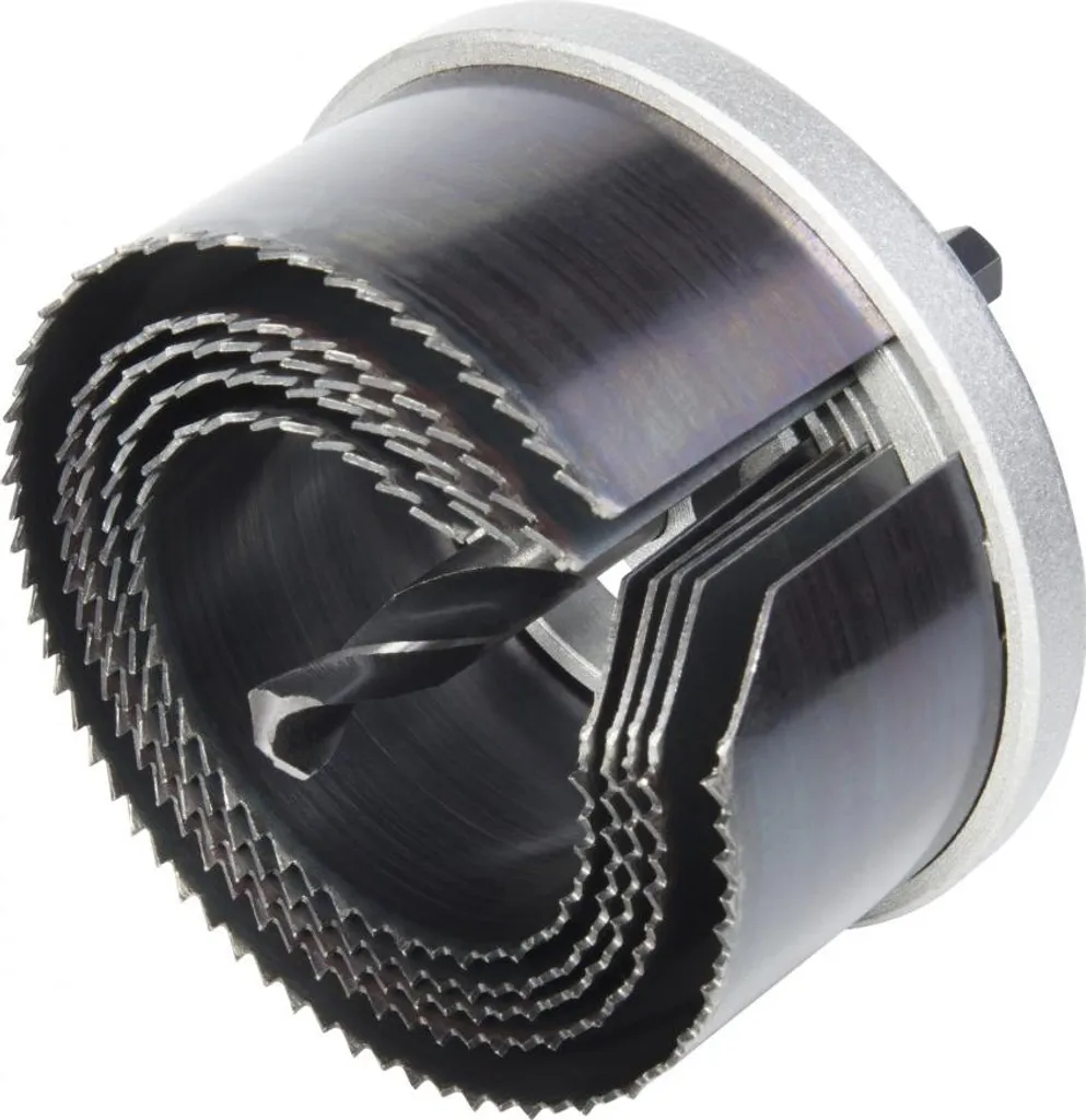 Scie cloche réglable T10 WOLFCRAFT à 5 diamètres pour perçage net