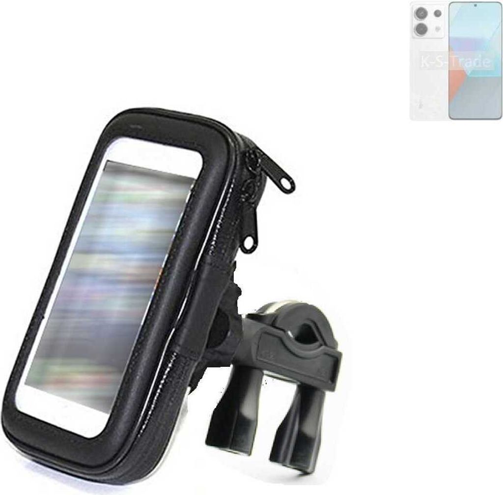 K-S-Trade Fahrrad-Halterung kompatibel mit Xiaomi Redmi Note 13 Pro Handy-Halterung Halter Lenkstange Fahrradhalterung Motorrad Bike Mount