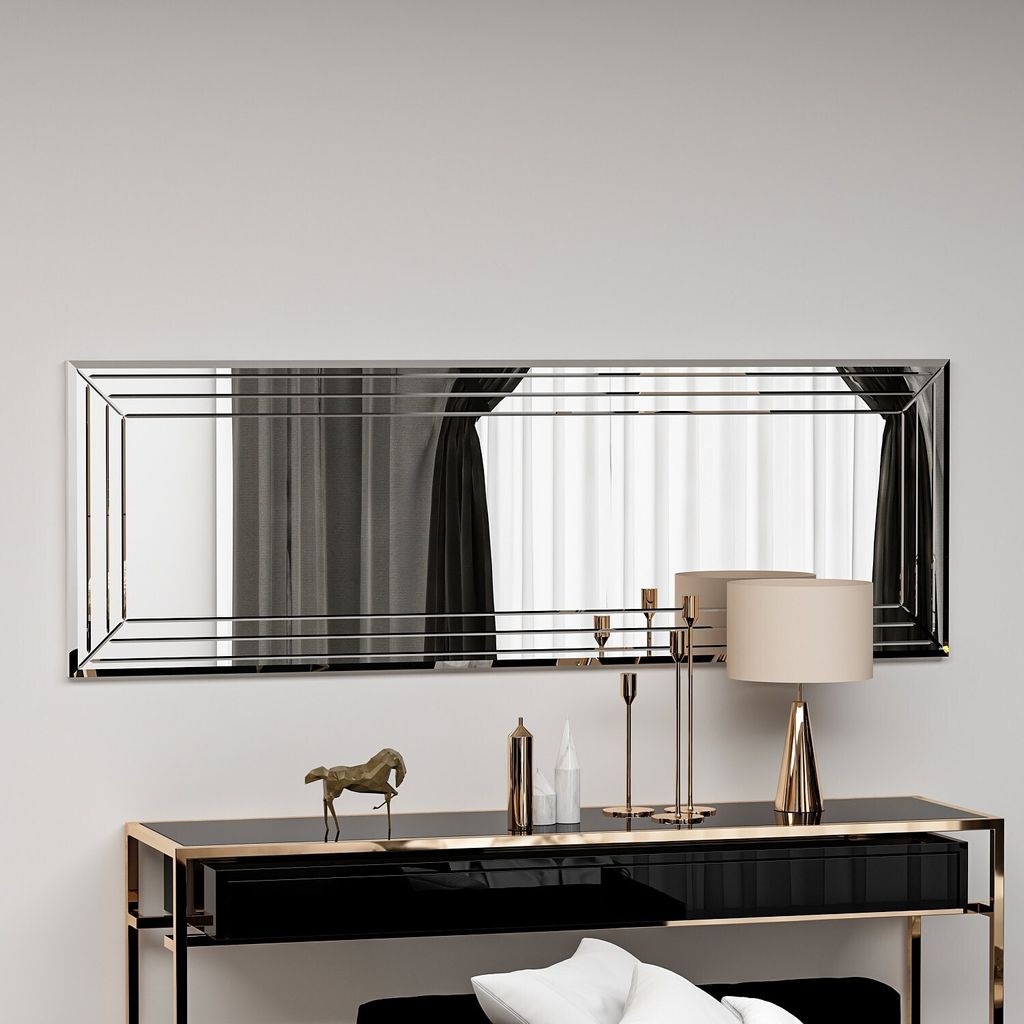 Skye Decor, Neom – białe lustro, 40 x 2,2 x 120 cm Zdjęcie produktu 