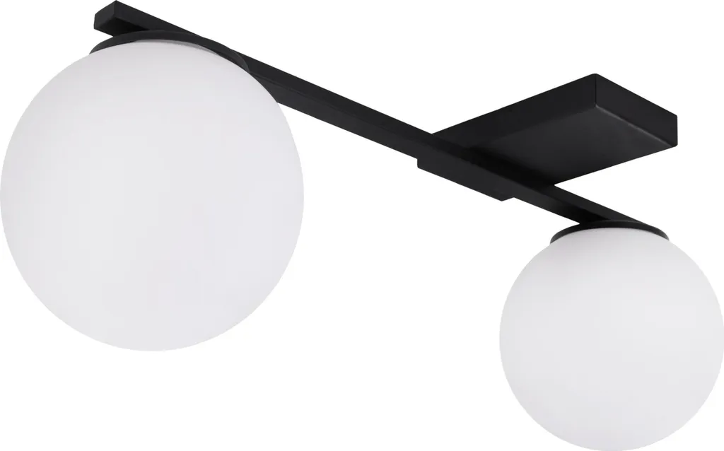 Plafonnier double blanc E14 Alta rampe spots métalliques