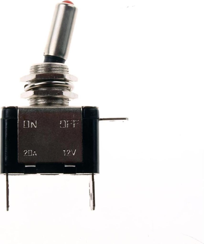 Kippschalter Metall - 12V/20A mit Kontrollleuchte Produktbild 