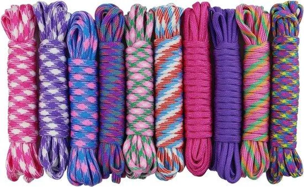 Kit Paracorde 10 Pièces pour Bracelet DIY avec Boucles et Mousquetons