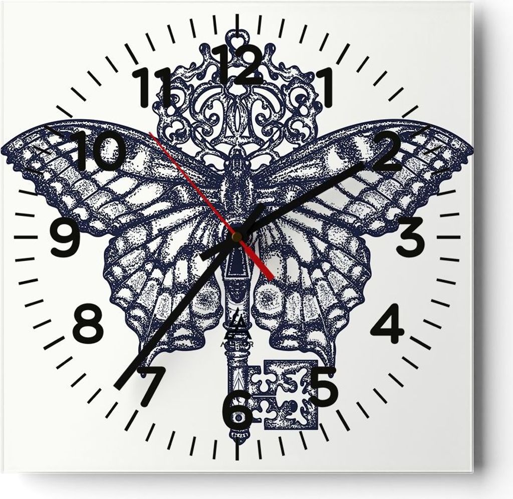 Wanduhr - Quadrat - Glasuhr - Eleganz fantasie gotisch Produktbild 