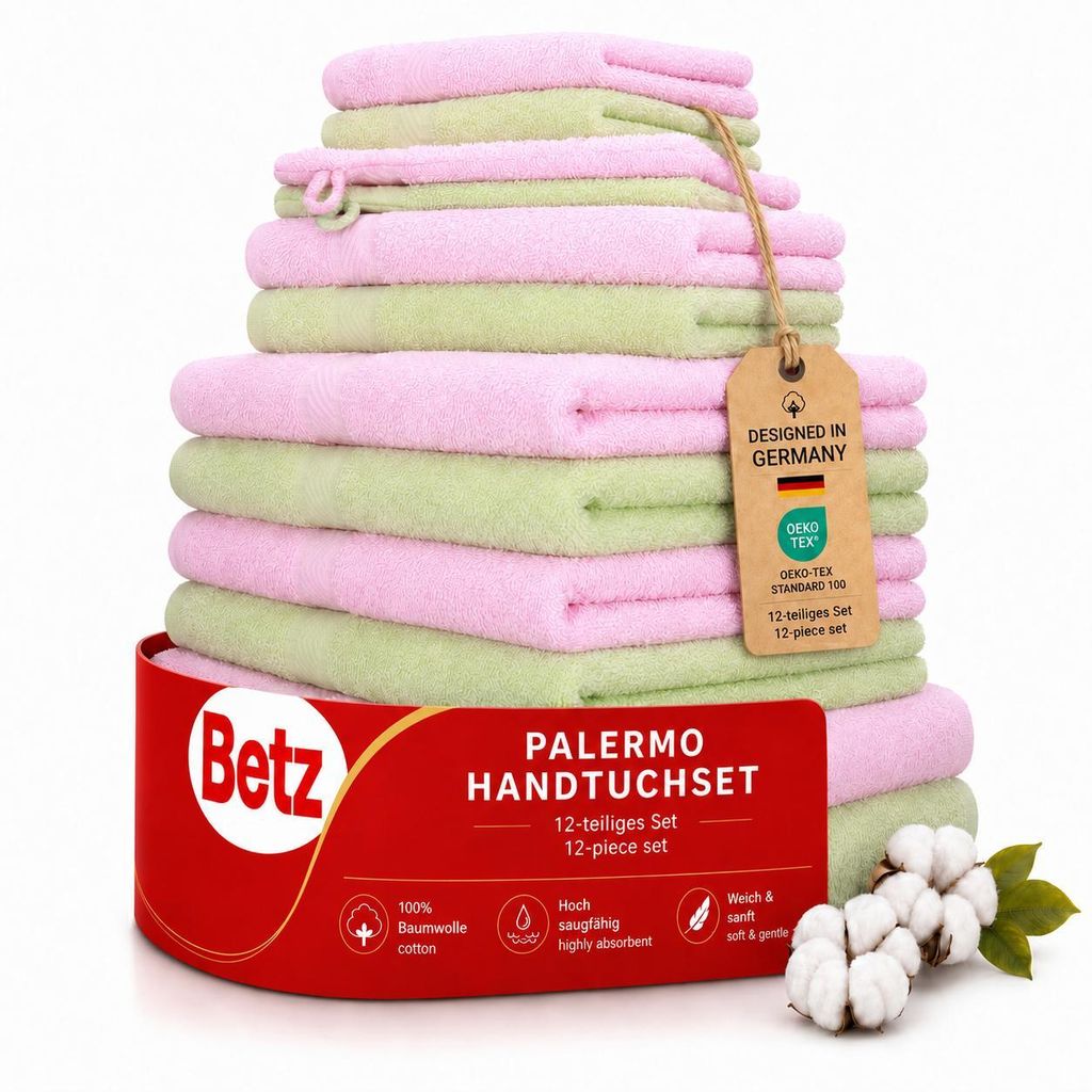 Betz 12-TLG. Handtuch-Set Palermo 100% Baumwolle 2 Produktbild 