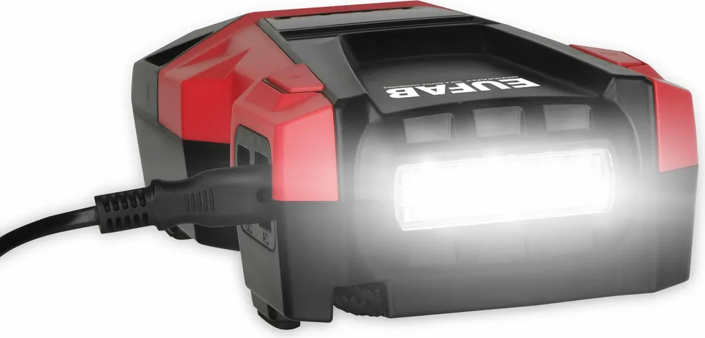 Compresseur d'air 12V/230V EUFAB avec manomètre de précision intégré