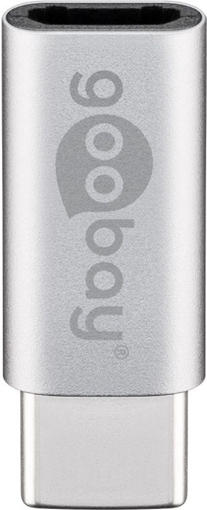 Goobay 56636 Adapter, USB-C™ naar USB 2.0 Micro-B, zilver, Productafbeelding 