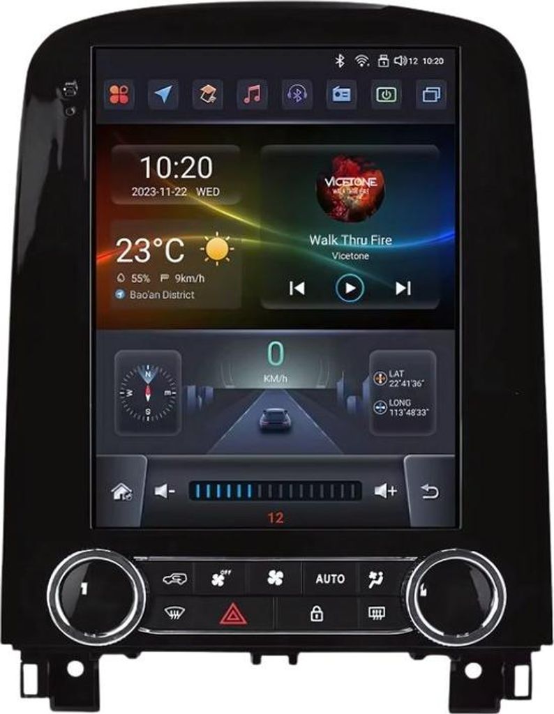 Autoradio mit Bluetooth und CarPlay für Renault Scenic (2013–2024) – kompatibel mit Apple und Android – Stereoanlage mit Navigationssystem ...