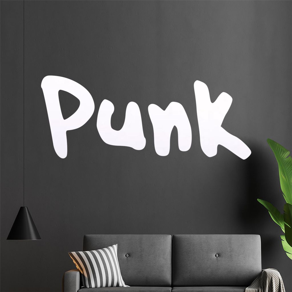 KIWISTAR Punk Font - Punker Kultur Nieten Aufnäher Buttons Wandtattoo in 6 Größen - Wandaufkleber Wall Sticker - Dekoration, Küche, Wohnzimmer,...