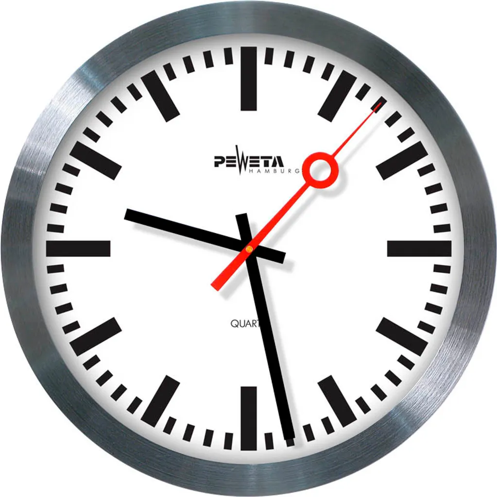 Horloge analogique robuste Peweta 44.020.325 avec cadran de gare