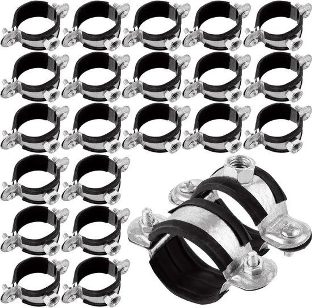 Fixation de tuyauterie 32-35 mm pour plomberie et chauffage - 100 pièces