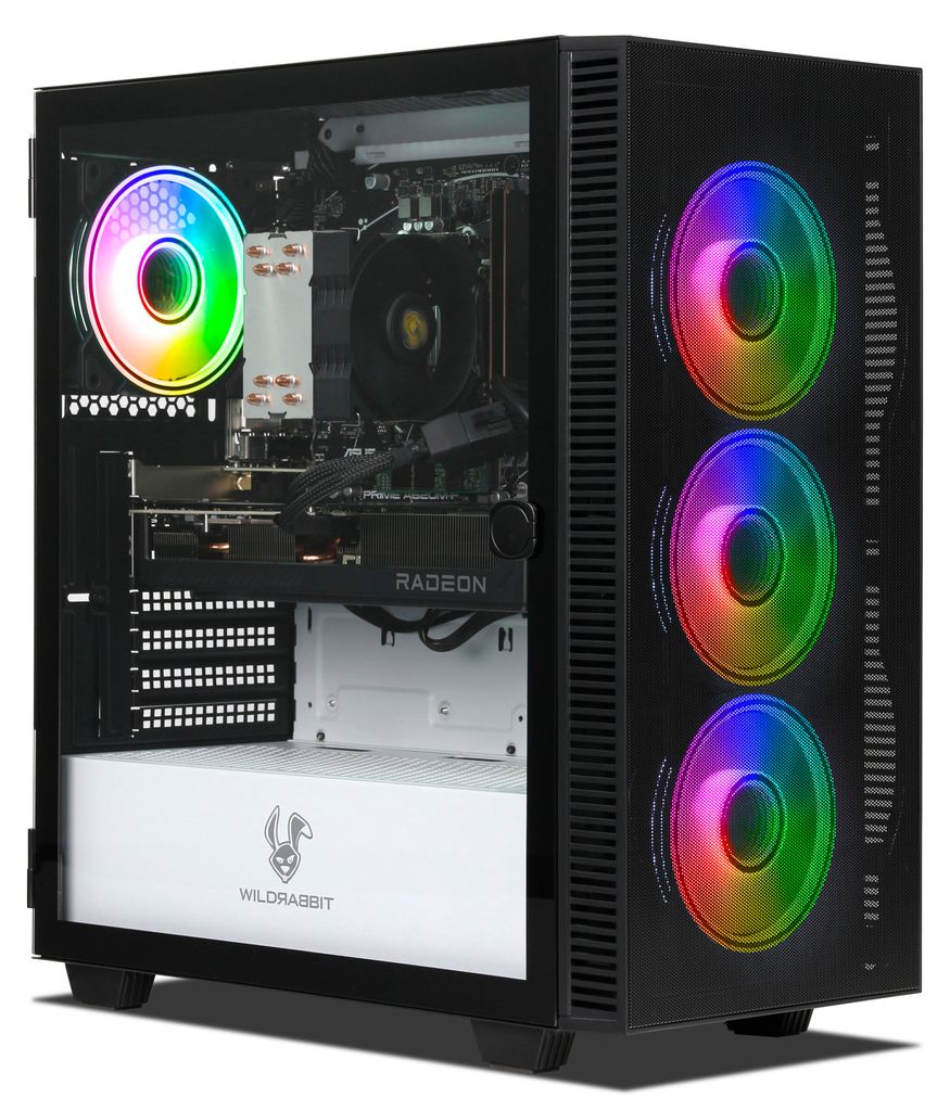 Ankermann Quantum Gaming PC, AMD Ryzen 5 9600X, AMD RX 9060XT 16GB, 32GB DDR5 RAM, 1TB NVMe SSD, Windows 11, WLAN & Bluetooth