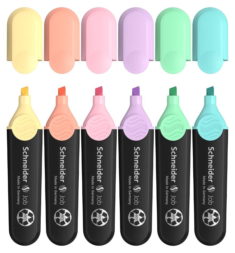 Schneider 115097 6 Schneider Job Pastell Textmarker Immagine del prodotto 
