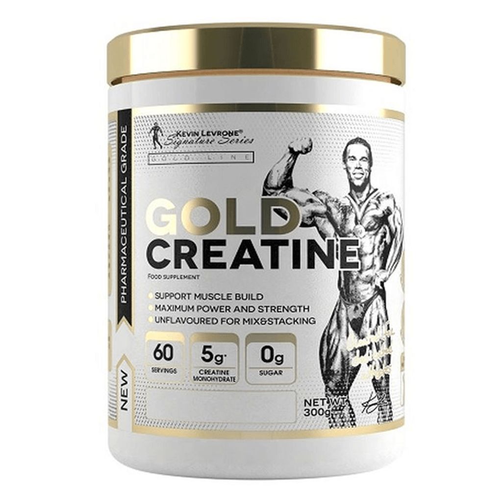 A product shot of a container of Kevin Levrone Gold Creatine.
