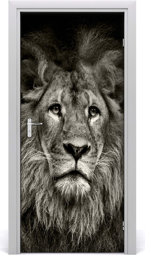 Tulup Türaufkleber 95x205 cm Dekorative Aufkleber Selbstklebend Wasserdichte Tapete Abnehmbar Schlafzimmer Wohnzimmer Wohnkultur - Lion Wand