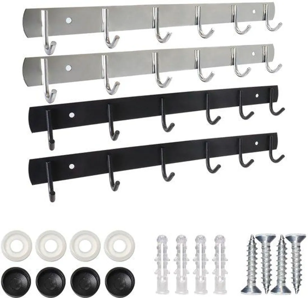 Organisateur de cuisine 32 cm à 6 crochets inox pour les ustensiles