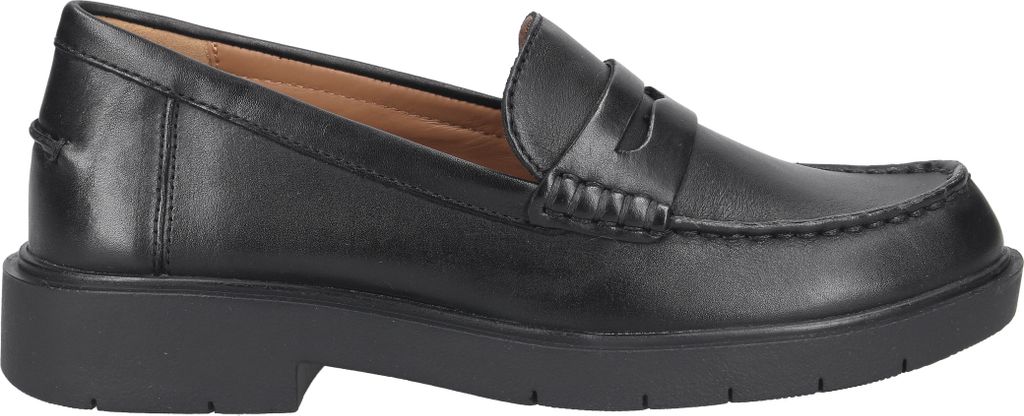 GEOX Slipper & Mokassin SPHERICA, Glattleder, Schwarz, Damen