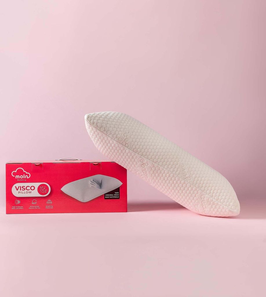 Gowoll Visco Kissen 40x60 Memory Foam Kopfkissen 15 cm Höhe Nackenstützkissen mit waschbarem Bezug (Beauty Air Collagen)