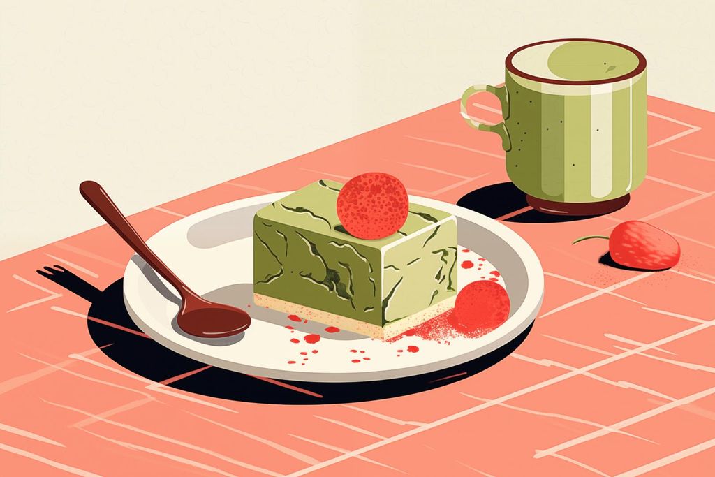 Plakat 45x30cm Matcha-Dessert