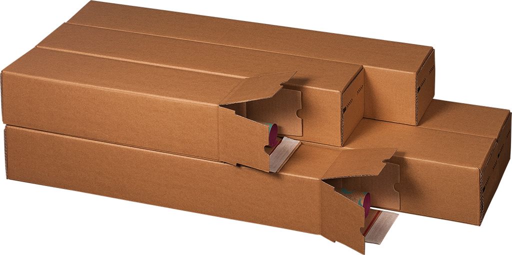 50x Versandbox 435mm A2 Versandkarton selbstklebend quadratisch, braun